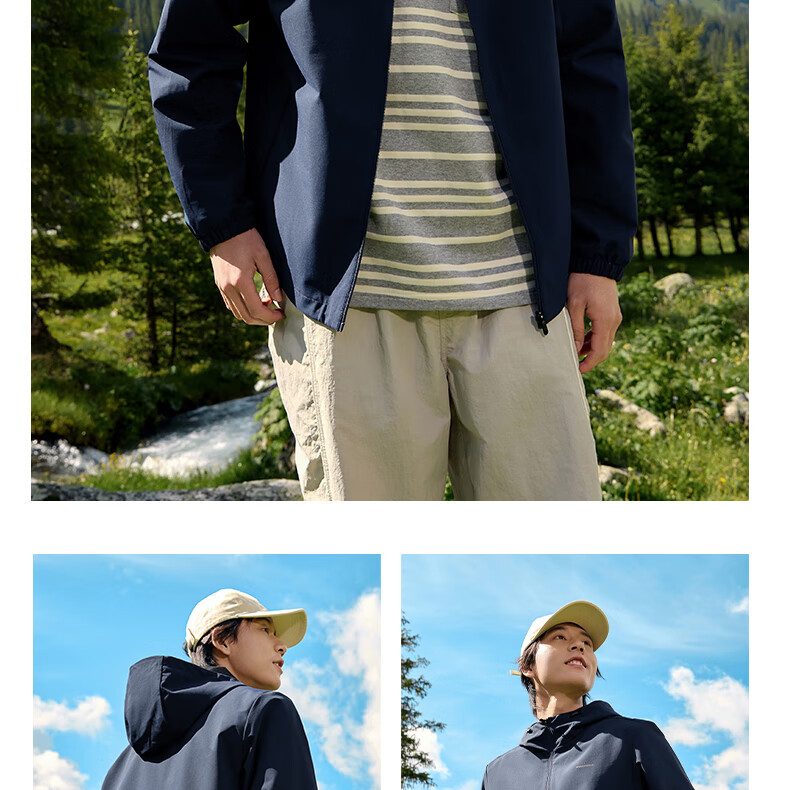 361° Men's Triple-Protection Jacket, Autumn Water-Repellent Sportswear, Casual Commuter Hooded Windbreaker, Outdoor Jacket 18