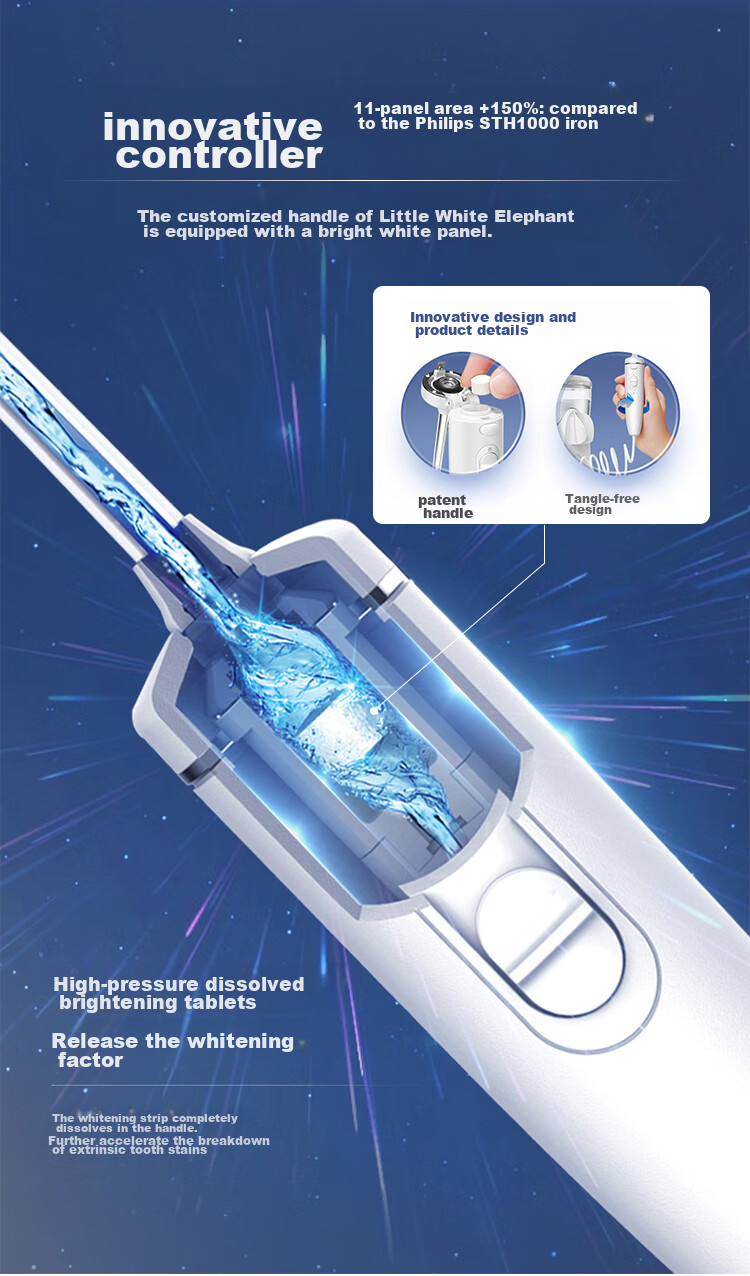 Waterpik [Teeth Whitening], Medical-Grade Oral Irrigator, Xiaobaixiang GT4, Family-Use Teeth Whitening Desktop Water Flosser, Teeth Cleaning Device, Birthday Gift 3