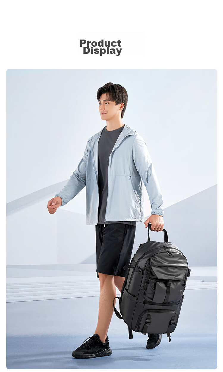 JD Original Black Knight 2026 New Outdoor Men's Backpack, Large Capacity 80L Hiking Sports Bag for Business Trips And Travel 18