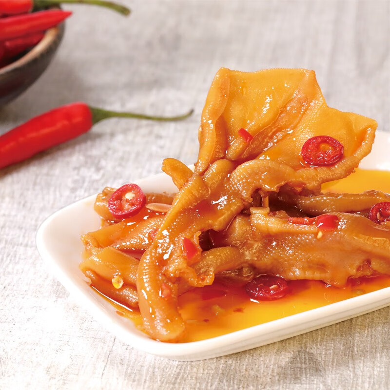 小胡鸭香辣去骨鸭掌75g无骨鸭爪脱骨休闲零食鸭肉卤味熟食特产小吃食品