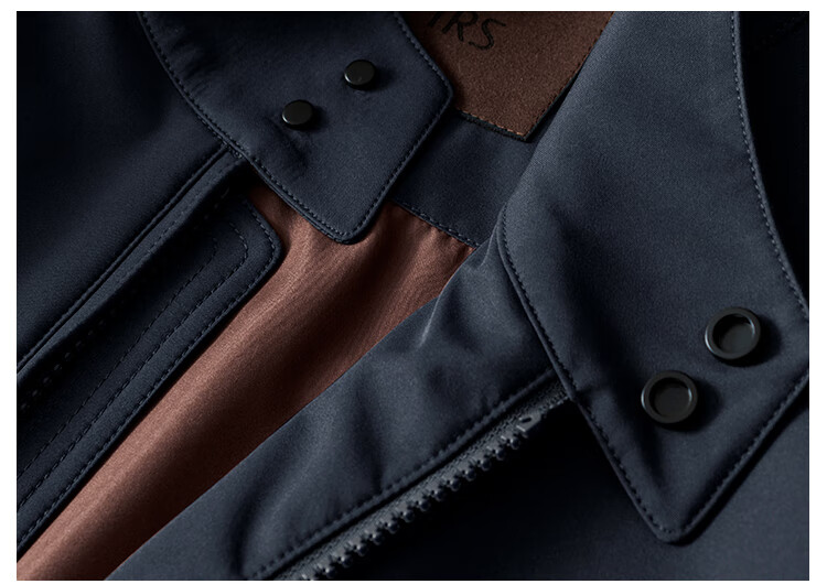 FIRS Harrington Stand Collar Jacket for Men, Business Casual Commute Windproof Wrinkle-Resistant Coat, Khaki Coffee, 185/100A 4