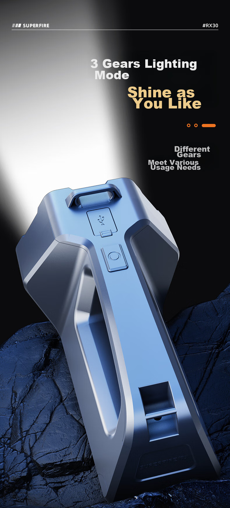 SupFire M16 Flashlight, High Brightness, Long Battery Life, Outdoor Survival, Long-Range, Home Use, Mining Patrol, Handheld Searchlight 8