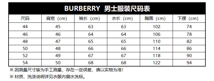 博柏利/巴宝莉 burberry 男款锦纶薄棉夹克外套深橄榄色 80129731 50