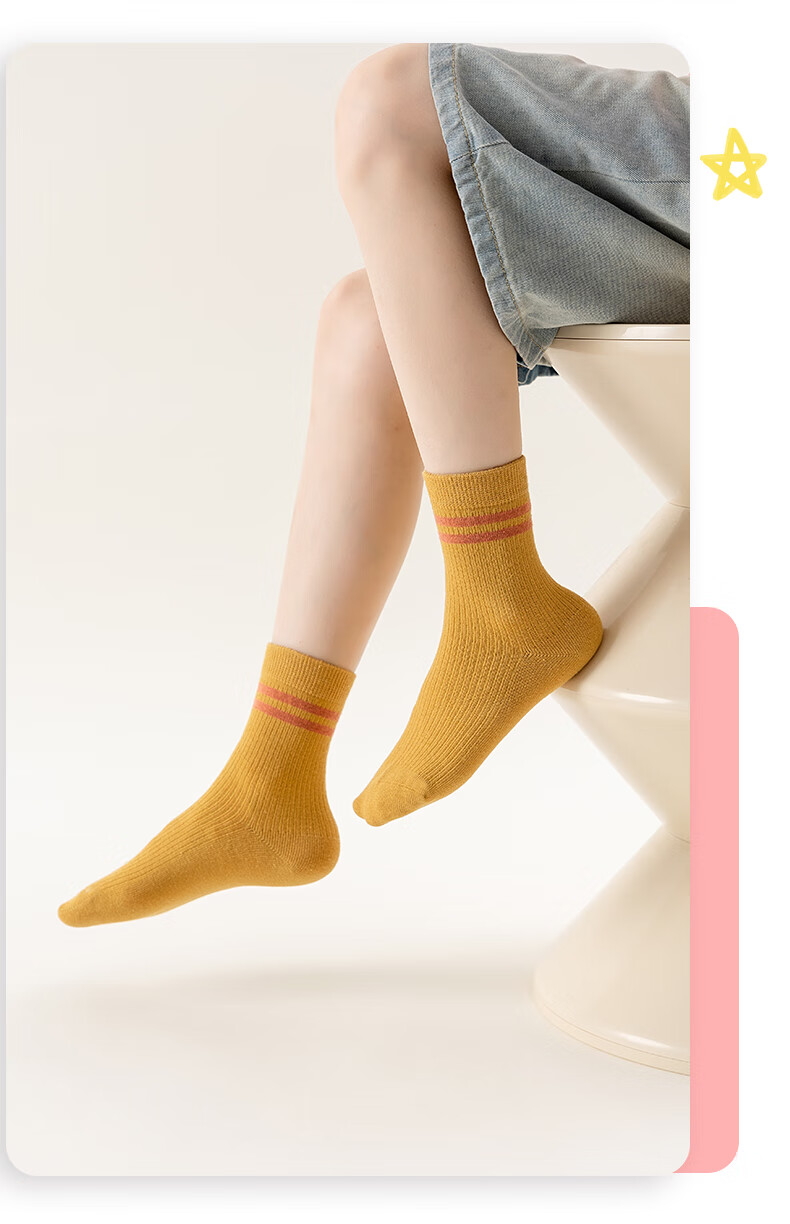 YUZHAOLIN Girls' Socks, Autumn And Winter Lace Mid-Calf Socks, Korean-Style Princess Style, Seamless Socks for Children And Baby Girls, Autumn Season Children's Socks 17