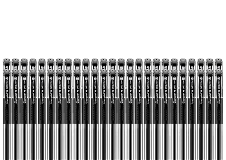 GuangBo Gel Pen Signature Pen, 0.5mm Black Bullet Tip, Soft Grip, Pull-Cap, Classic Office Business Signature Pen Stationery, Pack of 12, ZX9009D 4