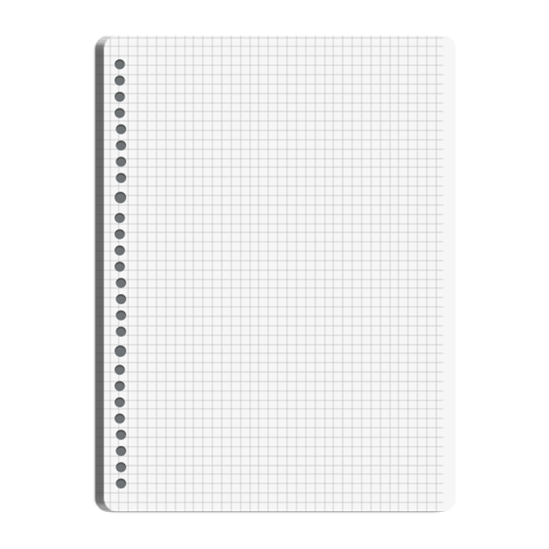 M&G Stationery A5/60 Sheets Loose-Leaf Refill, 20-Hole Detachable Notebook Paper, Homework Book, 80g Grid Inner Pages, Single Book Exam Essential APY9F20PB