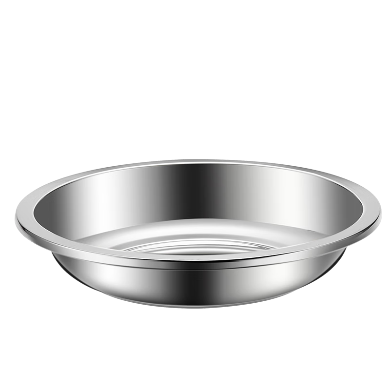 MAXCOOK Thickened 304 Stainless Steel Plate Dish, Bowl And Plate 18CM MCWAPD18, Widened And Deepened, Drop-Resistant