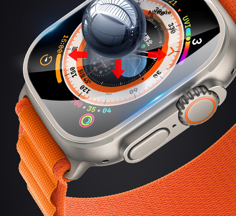 ESCASE Apple Watch Ultra Protective Film, Hydrogel Coating, Full Screen Protection, Anti-Scratch, Anti-Fingerprint, Shockproof, for Apple Watch Ultra 3/2/1, 49mm, 2-Pack 8