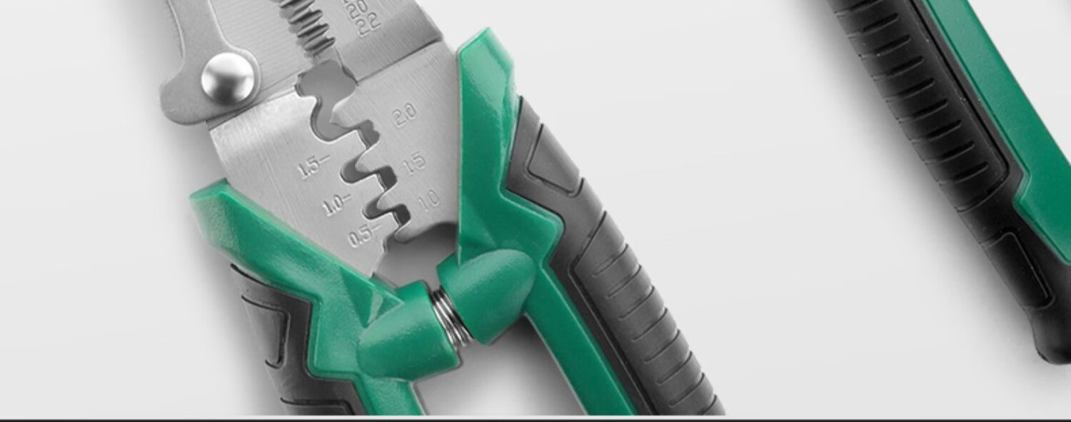 GREENER Cable Cutter and Wire Stripper Pliers Multifunctional Electrician Household Fiber Optic Wire Stripping and Cutting Pliers Crimping Pliers 1