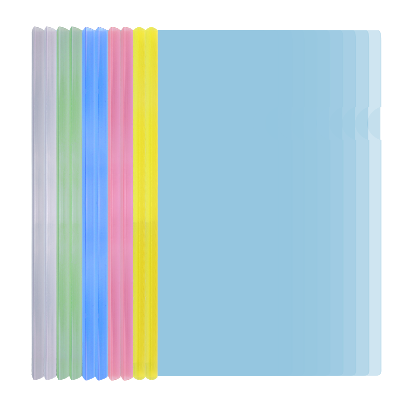 SIMAA 10 A4/10mm Colorful Transparent Slide Bar Folders, Office Report Folders, Pull Rod Folders, Document Folders, Stationery, 6076