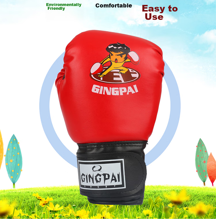 Jingpai Children's Boxing Gloves Set, Parent-Child Combination, Adult Women And Teenage Sanda Boxing Gloves, Foot Target, Punching Bag, Red 20