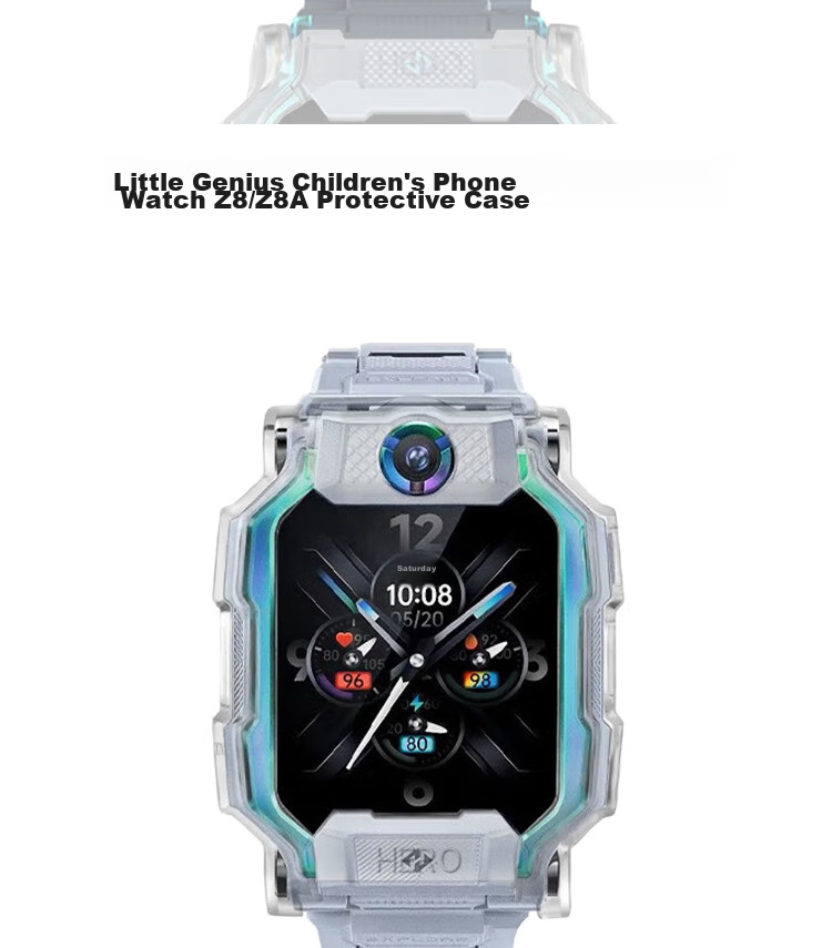ESCASE Protective Case for Xiaotiancai Children's Smartwatch Z8/Z8A, Slim Shockproof Anti-Collision Full Coverage Outer Shell Accessory, Transparent 15