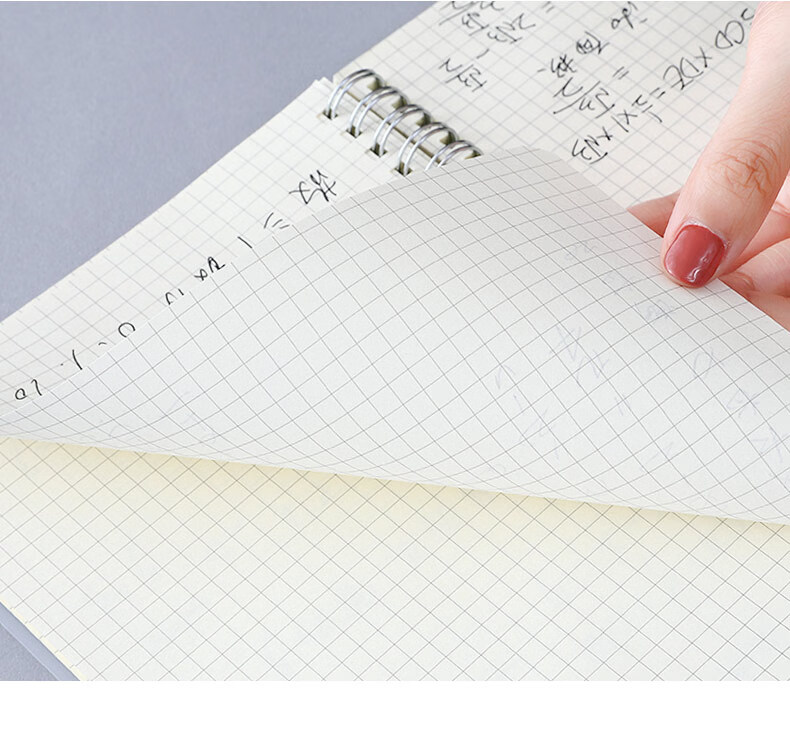 Wengu B5/80 Sheets Notebook, Spiral-Bound, Simple And Thick, for Office And Student Use, Stationery, PP Semi-Transparent Frosted Cover, Hard Shell, PPXQ001-1 (B5) Blank 8