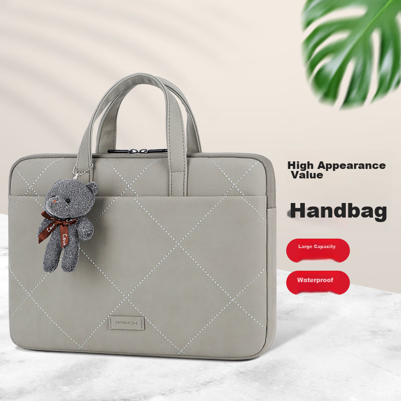BRINCH Laptop Bag for Women, 13.3-Inch Business Commute Simple Style Suitable for Apple Huawei Laptops