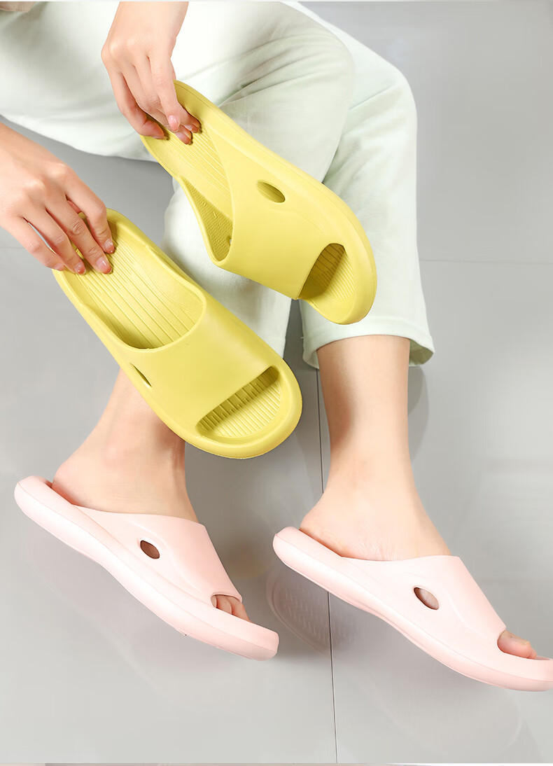 FOOTOPPO Women's Slippers, Summer Indoor Soft Squishy Feel, EVA Home Slippers, Non-Slip Bathroom Slides for Showering 11