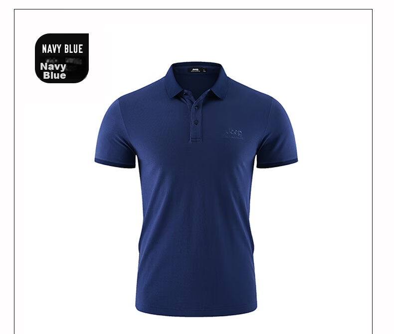 JEEP Men's Short Sleeve Polo Shirt Outdoor Sports Ice Cooling Quick-Dry Business Casual Fitness T-Shirt 46