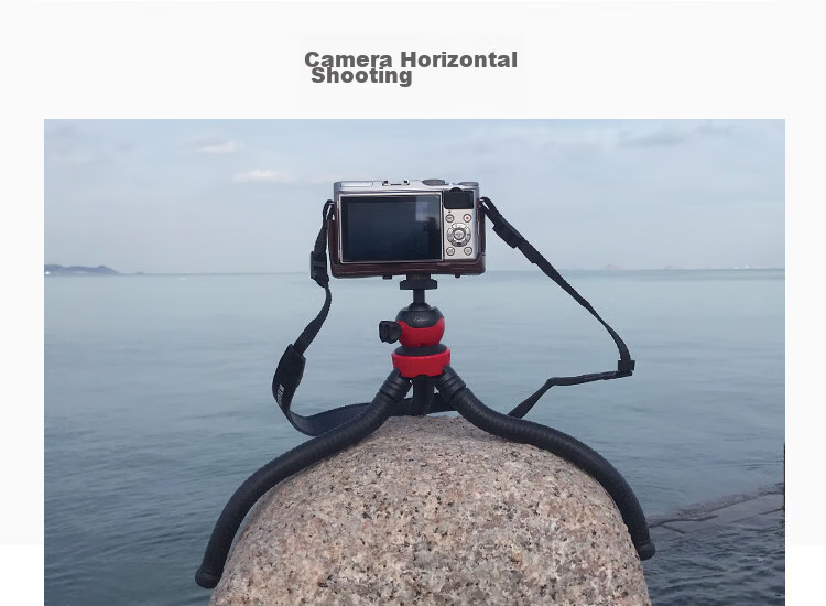 Earlymen EM-123 Octopus Desktop Tripod, Vlog Short Video Host Desktop Stand, Phone Selfie Stand, Portable Versatile with Phone Clamp + Remote Control 18