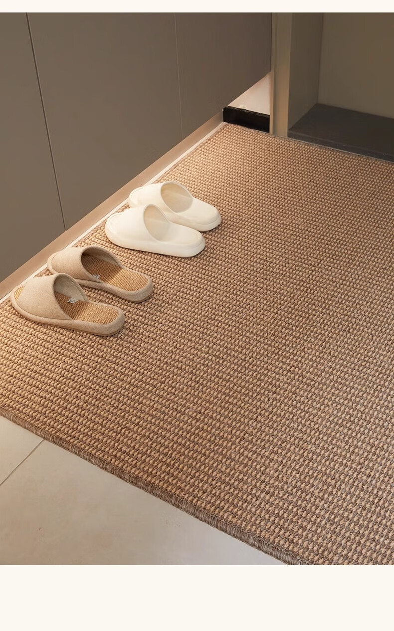 BULULOM Entrance Door Mat Sisal Imitation Carpet Door Mat Foot Mat Camel Yellow - Sisal Imitation - Cotton Back 50*80cm 33