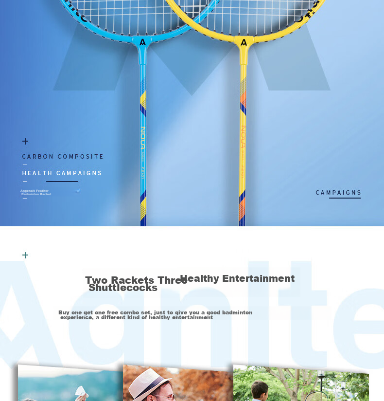 Deli Badminton Racket, Durable Basic Entertainment Wear-Resistant, Suitable for Beginners, Male And Female Players, Includes Three Shuttlecocks 2