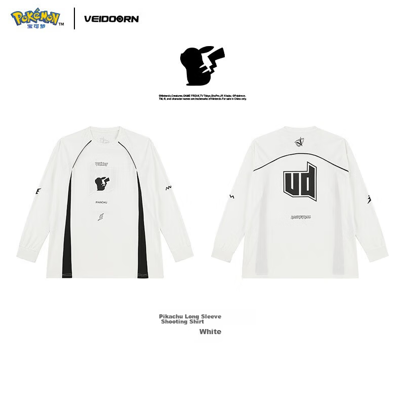 Футболка с длинным рукавом VEIDOORN Pokemon Collaboration, мужская, черная, размер L