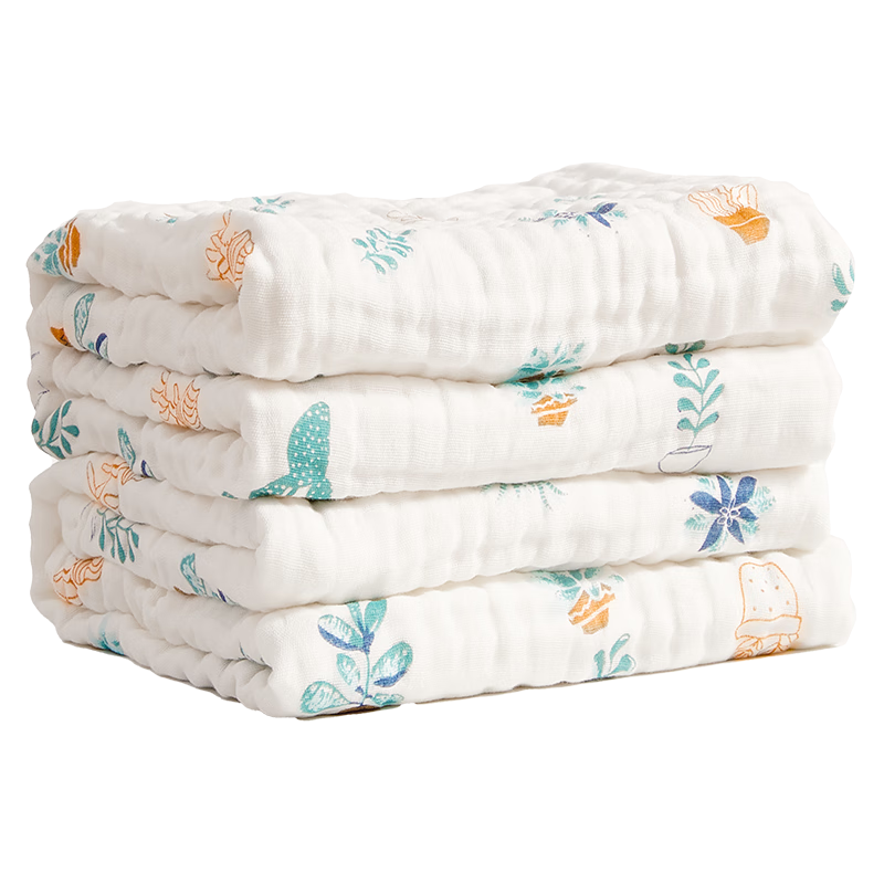 Maigemeng Baby Bath Towel, Pure Cotton Gauze, 6-Layer Class A Antibacterial, Soft And Absorbent Children's Towel, Quick-Drying Bathrobe for Bathing