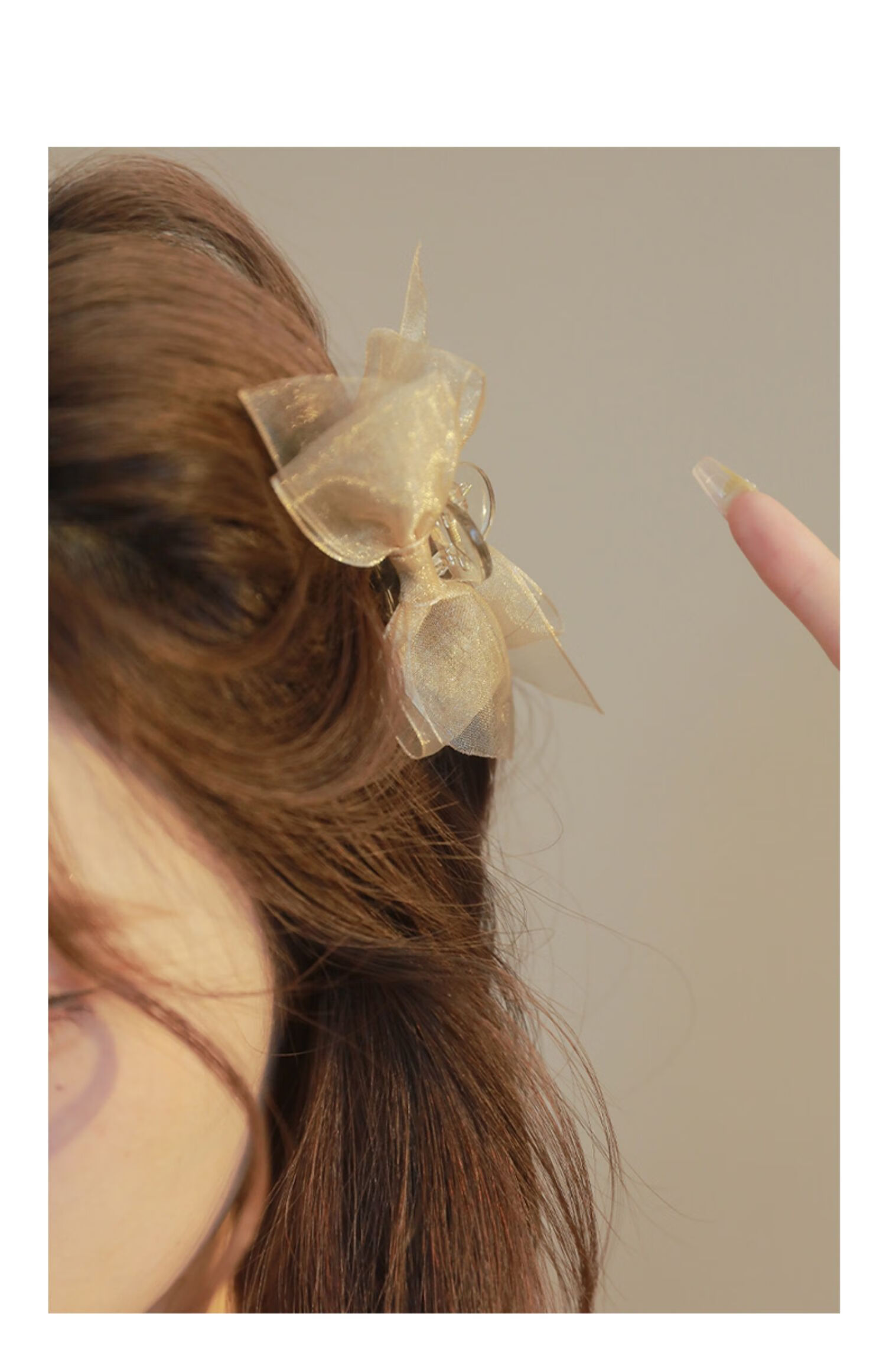 Xiangwan Hair Clips, Set of 2, Fairy-Like Mesh Bow Hair Clips for Women, Elegant Small Princess Hairpins, Side Hair Barrettes 5