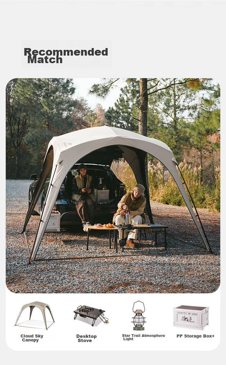 Naturehike Nuke Yunjie Self-Standing Quick-Open Titanium Black Gel Canopy Tent, Outdoor Camping Picnic, Rainproof, Sun-Proof, Dome Pavilio 15