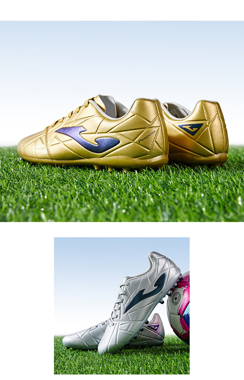 JOMA Kangaroo Leather Soccer Shoes for Men, MG Short Studs, Non-Slip, Wear-Resistant, Professional Football Training Shoes, White, Size 43 11