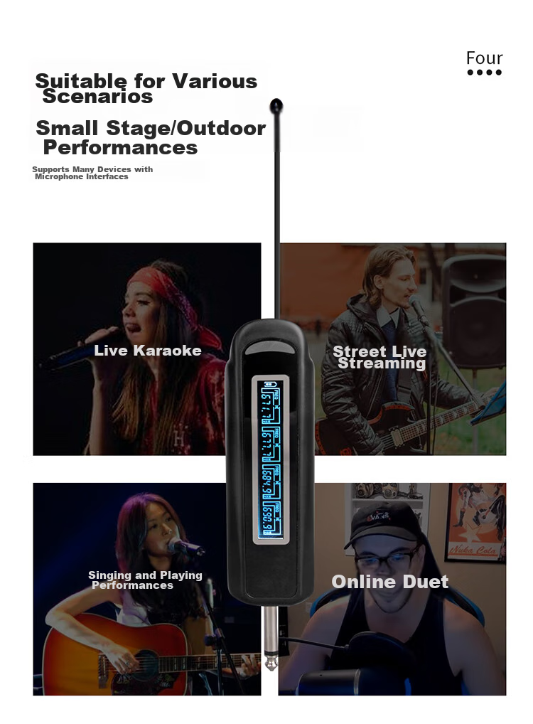 G-MARK X440 Wireless Microphone System with One Transmitter And Four Receivers, Metal UHF Adjustable Frequency Microphones for Outdoor Karaoke And Meetings 12