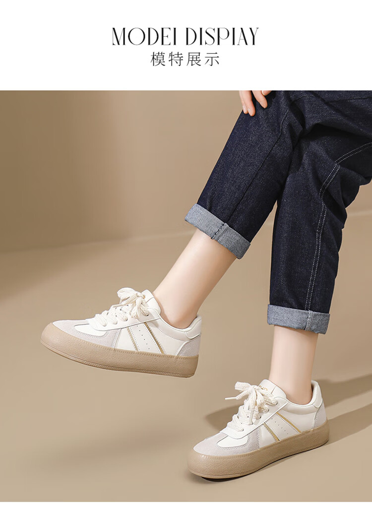 ZHR Women's Casual Shoes, Retro Sports Shoes for Women, Thick-Soled Heightening Training Shoes, Versatile Sneakers for Women, CS67, Beige-Gray, Size 36 11