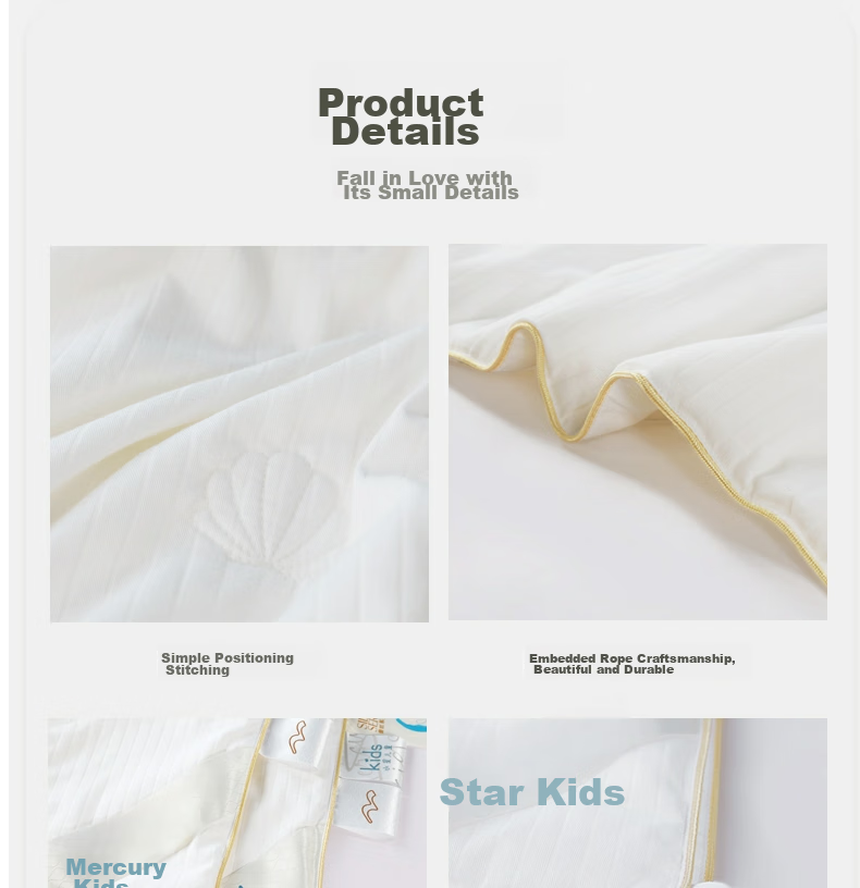 MERCURY Kids A+ Hypoallergenic Pure Cotton Antibacterial Silk Spring And Autumn Comforter for Children, 120cm × 150cm, Class A [Gift Box Set] 13