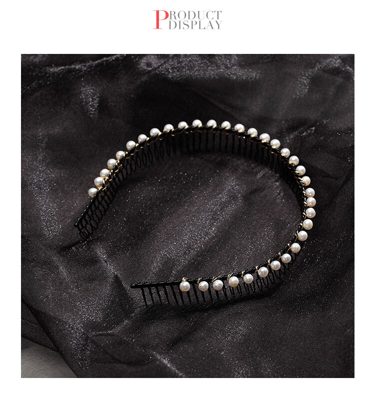 CHIMERA Freshwater Pearl Headband Hairpin for Women, French-Style Bangs Hairband, High-End Hair Accessory, Mid-Autumn Festival Gift 9