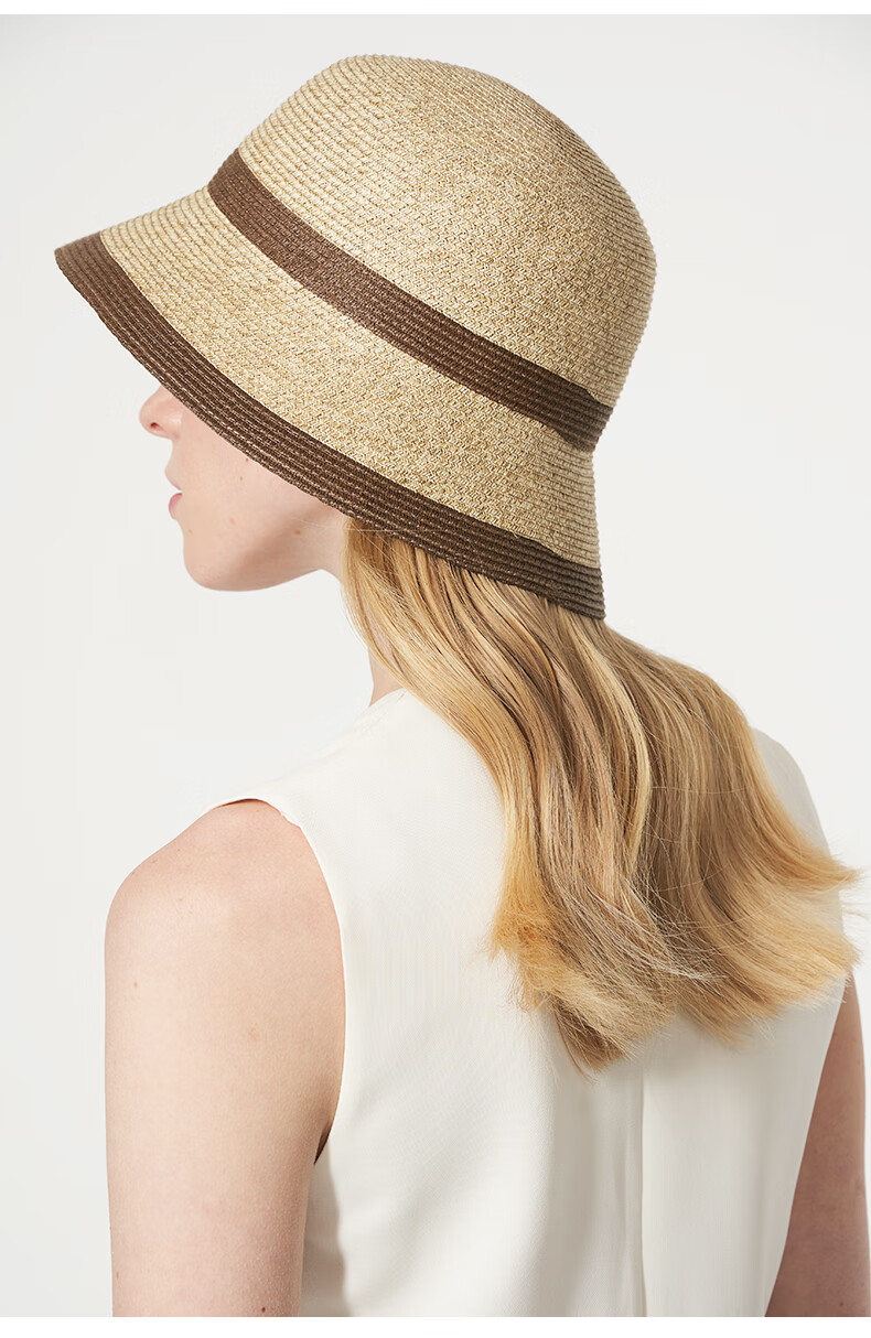 MARJA KURKI (MARJAKURKI) Mother's Birthday Gift, Fisherman Hat, Sun Hat, Sun Protection Straw Hat, Anziru Su, Beige 12