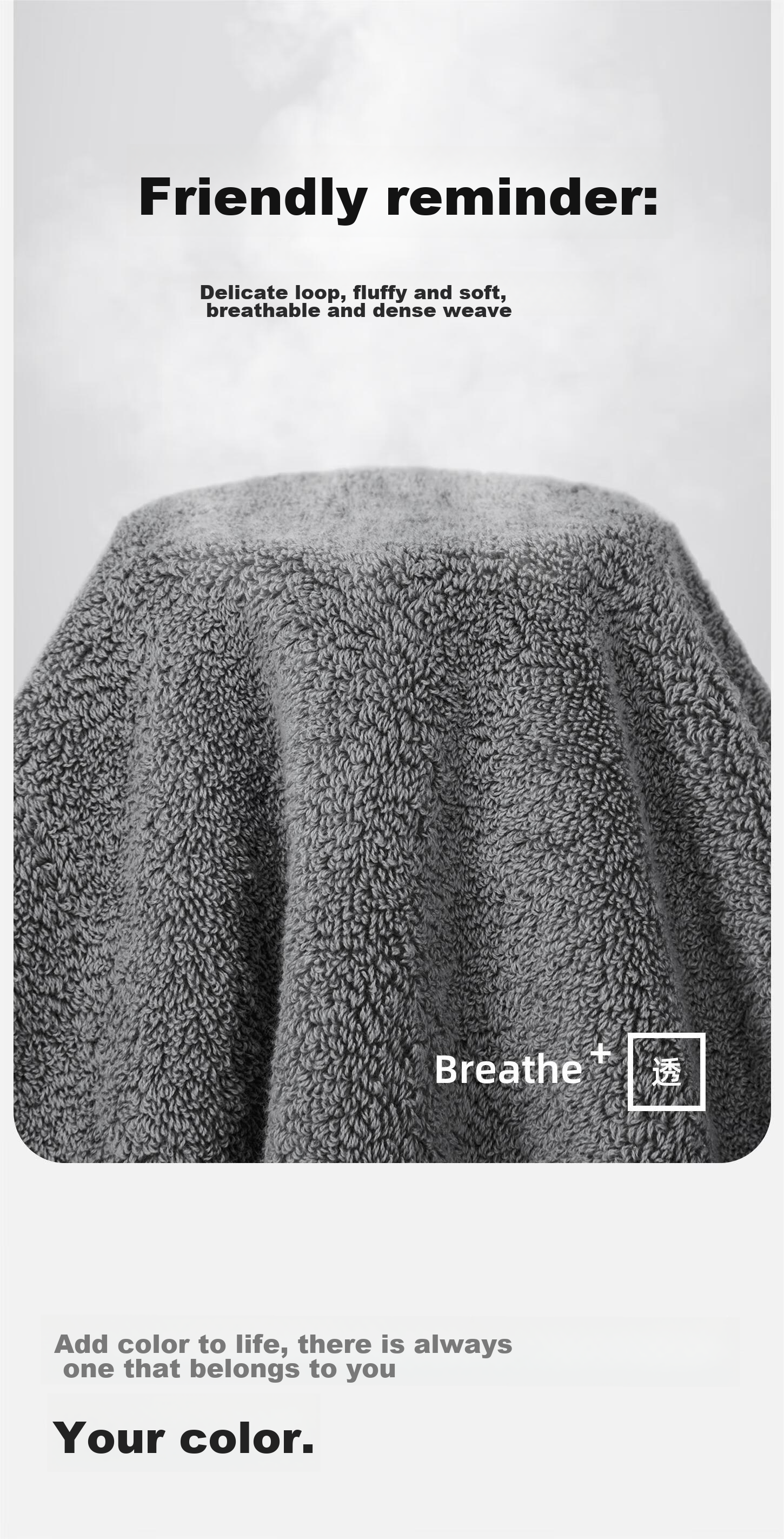 GGT Japanese Face Towel for Men, Pure Cotton Adult Bath Towel, Thickened Hotel Absorbent Hand Towel for Women, Natural White + Carbon Removal 10