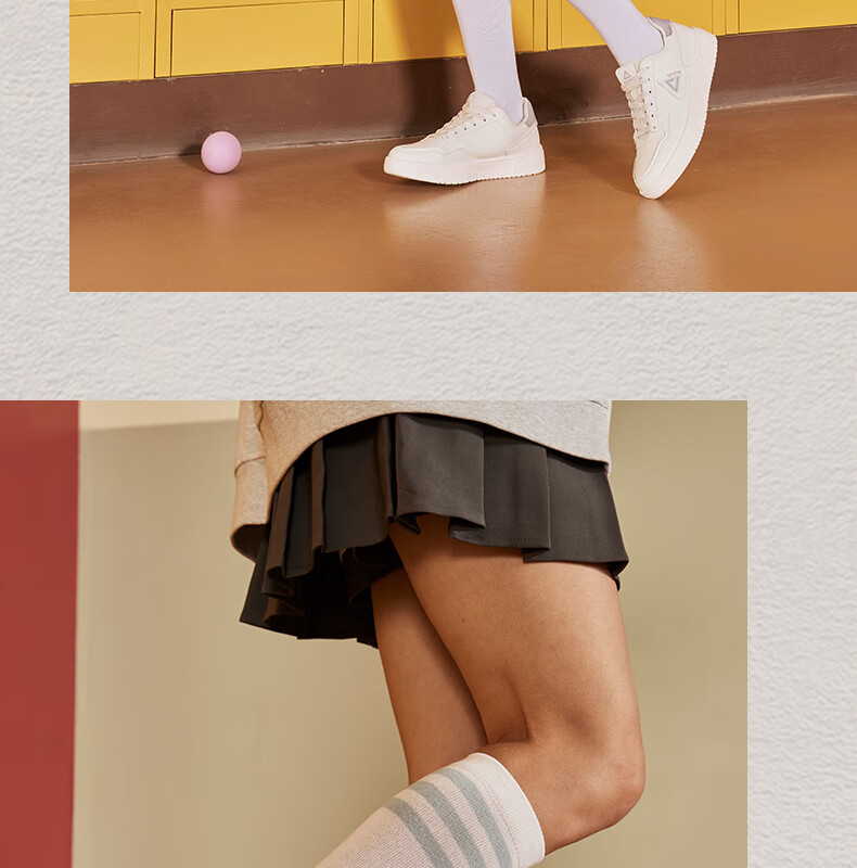 PEAK Women's Sneakers, Summer Mesh Breathable Wear-Resistant Casual Shoes, Air Force One Style White Sneakers for Women, Sports Shoes DB310128 13