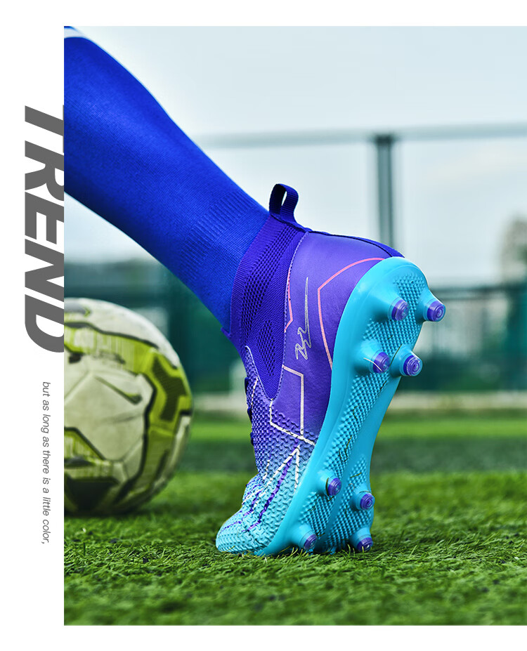 Shuangxingbate Soccer Shoes, High-Top Breathable Artificial Turf Long Studs FG Adult Training Shoes for Men, Wear-Resistant Youth Competition Soccer Cleats 9