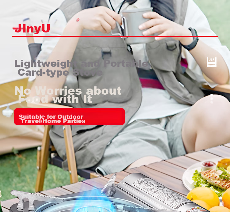 Jinyu Portable Camping Gas Stove with Windproof And Explosion-Proof Design, Magnetic Burner, Outdoor Cooking Equipment, Stir-Fry Gas Stove, 2.5KW 3