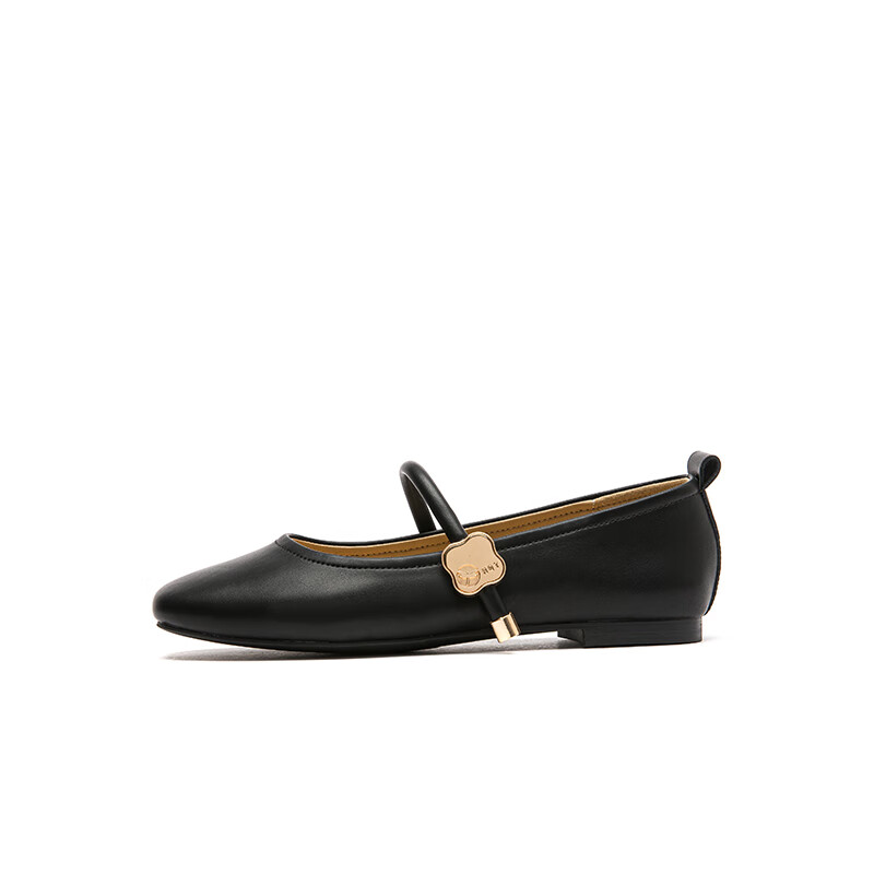Red Dragonfly Soft Sole Women's Flats Spring Summer Low-Cut Comfortable Mary Jane Shoes WTB34375 Black Size 35