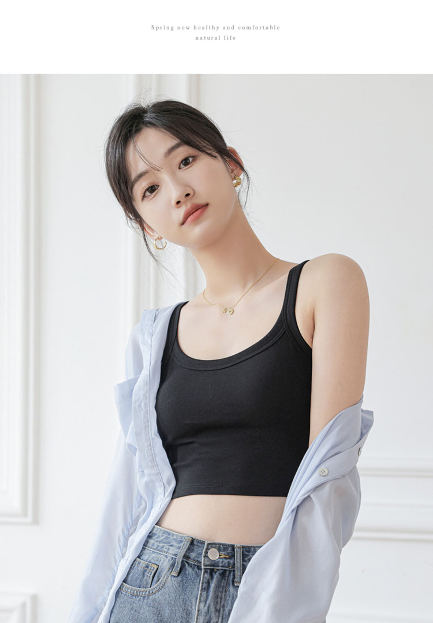 LangSha Camisole Tank Top for Outer Wear, Lightweight Summer Underwear Vest for Women with Built-In Bra Pads, Integrated Bralette, Inner Layering Camisole 22