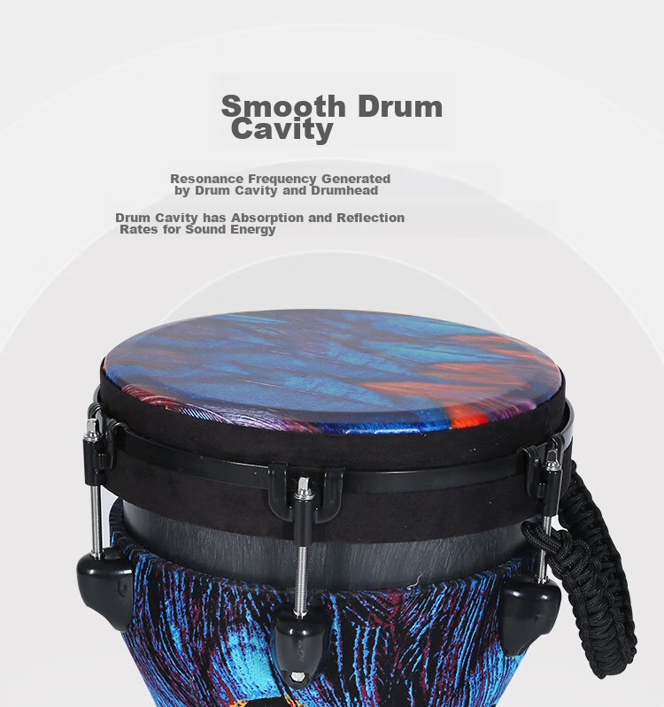 MOSEN 10-Inch Professional African Drum, Carbon Fiber Material Lijiang Hand Drum, Adjustable Tuning Fashion Style Starry Sky Patter 10