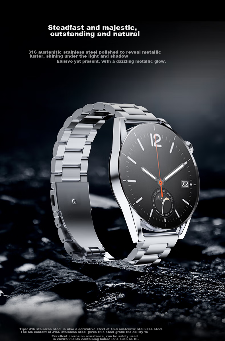 Canghua Compatible with Xiaomi Watch S5 Strap, Suitable for Xiaomi Watch 5/S4/S4Sport/S3/S2/S1/S1Pro/Color Smartwatch, Three-Strand Steel Metal Stainless Steel Wristband 7