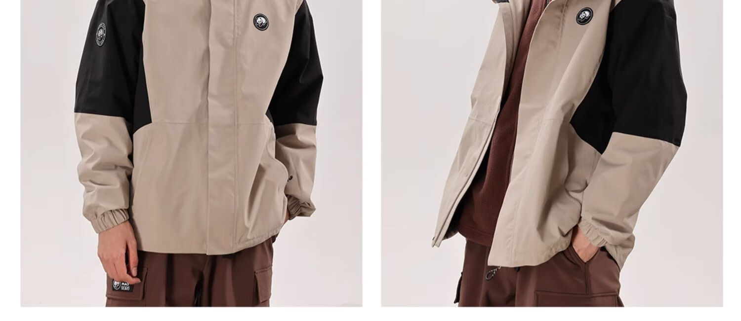 CAMEL Panda Series Triple-Protection Windbreaker Hard Shell Jacket Outdoor Mountaineering Coat AA12235456 49