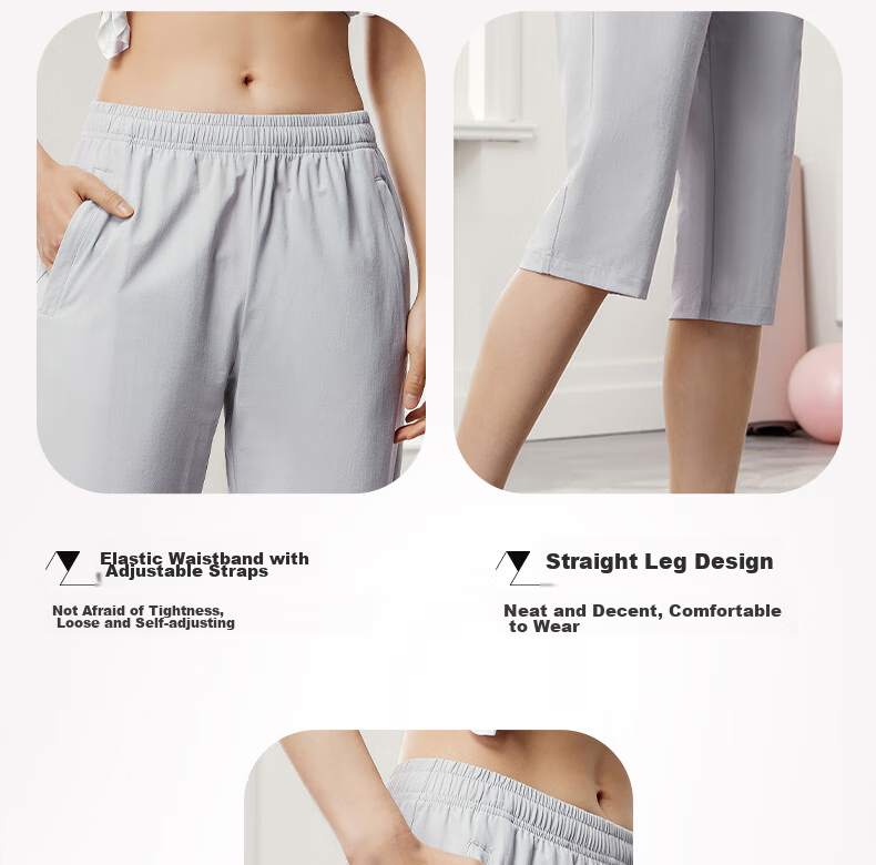 361° Women's Sports Shorts, Spring And Summer Loose-Fitting Running Pants, Outdoor Fitness Casual Trousers for Women, 662424706H-5 42
