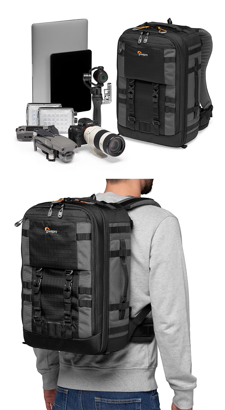 LOWEPRO Leshebao Zhengfu Zhe Pro Trekker BP 350 AW II, Large Capacity Professional Mirrorless Outdoor DSLR Camera Bag, Double Shoulder Photography Backpack, LP37268-GRL 3