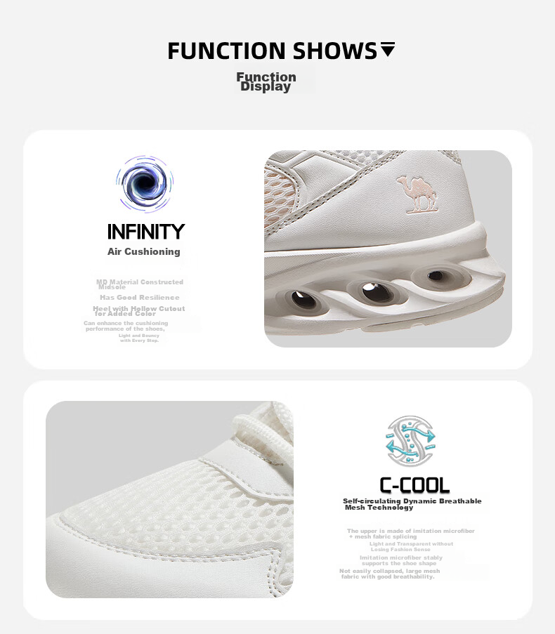 CAMEL Sports Shoes, New Summer Men's Shoes, Breathable Mesh, Non-Slip Shock-Absorbing, Casual Sneakers for Fathers And Elderly 25