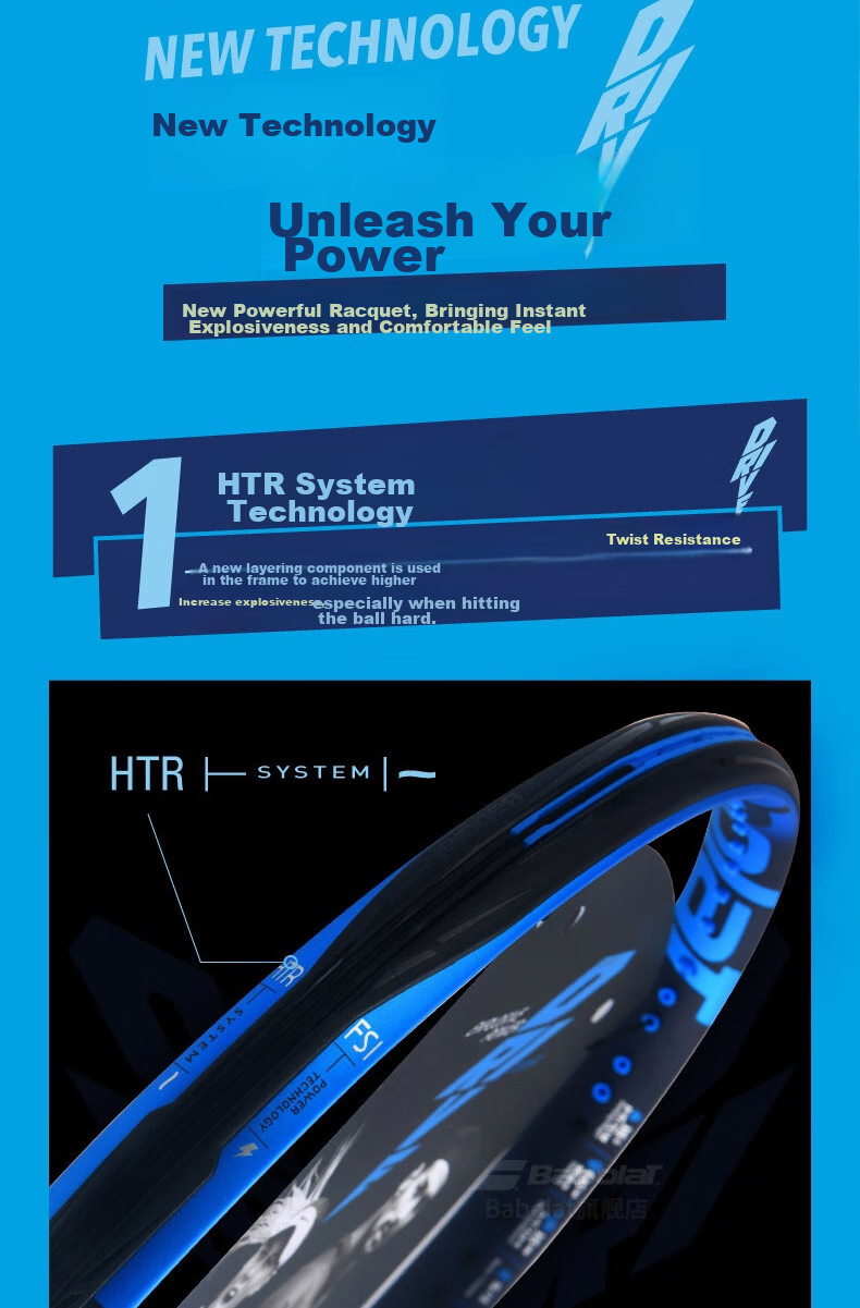 Babolat PURE DRIVE Professional Carbon Tennis Racket, Babolat 2025 Model PD, for Li Na And Wang Xinyu [Pre-Strung] 3