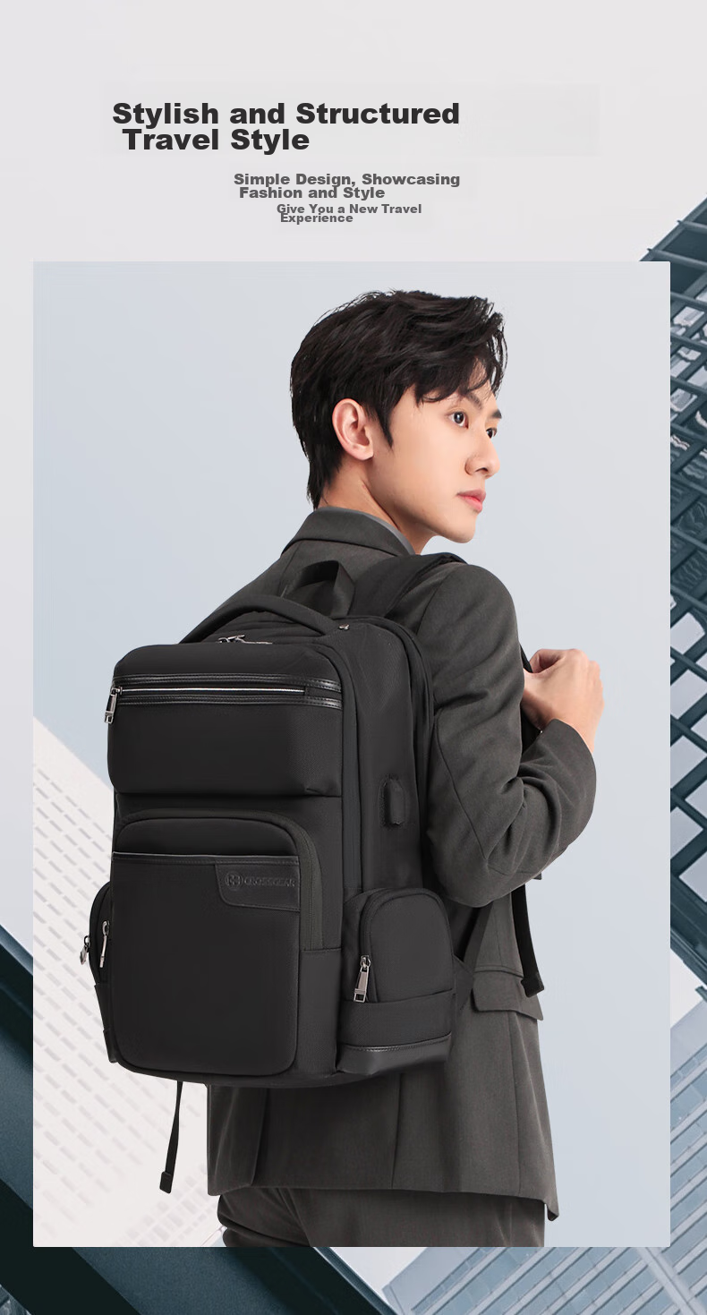 CROSSGEAR Swiss Cross Medal Backpack 17.3-Inch for ASUS Laptops, Business Travel Large Capacity Backpack 4