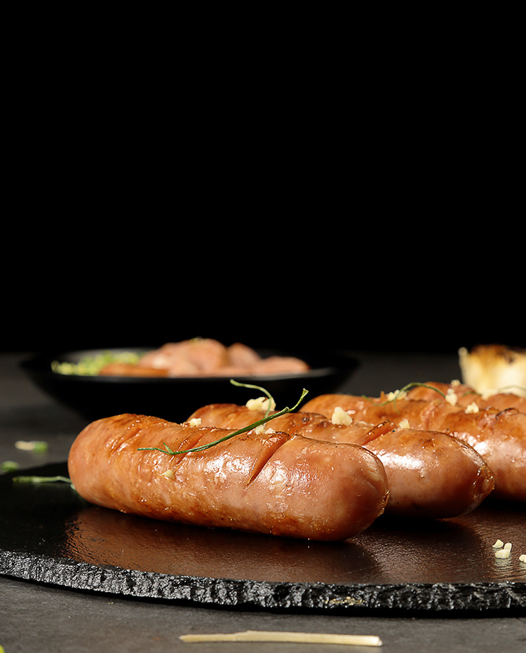 海霸王黑珍猪台湾风味香肠蒜味268g烤肠烧烤食材火锅食材早餐食材