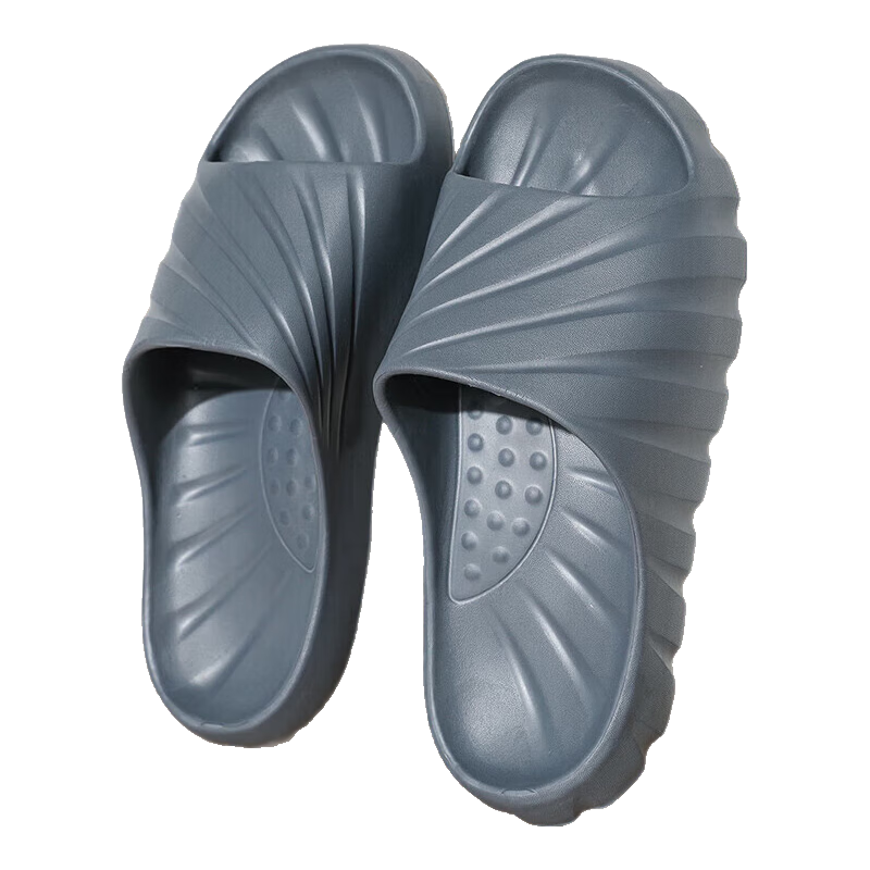 Huameijianbu Solid Color Slippers, Indoor And Outdoor Soft Thick-Soled, Non-Slip, Squishy Feeling Sandals for Men And Women, HM83067, Dark Gray, Size 40-41