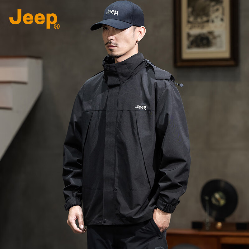JEEP High-End Tactical Jacket for Men, 2026 Spring And Autumn New Outdoor Mountain-Style Sports Hiking Wear Workwear Jacket Men's Clothing